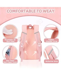 Batfox Pink Girls Backpack Kids Backpack for Girls