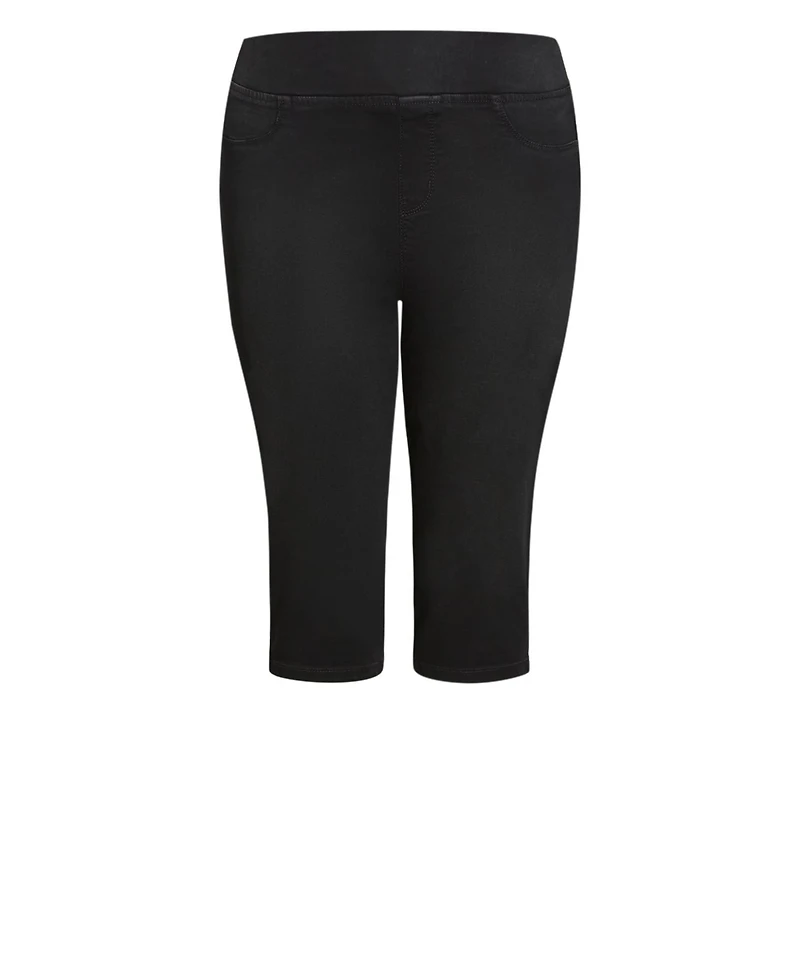 Avenue Women's Butter Denim Pull On Crop Jean