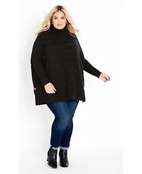 Avenue Women's Plus Bella Poncho Sweater