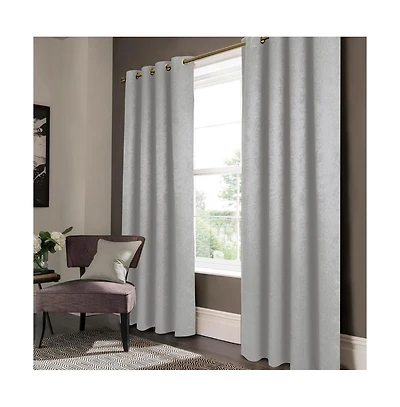 Olivia Gray Lina Matte Embossed Blackout Grommet Single Panel