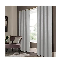 Olivia Gray Lina Matte Embossed Blackout Grommet Single Panel