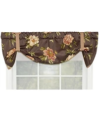 Rlf Home Blossom Style Suspender 3" Rod Pocket Valance 50" x 16" Brown by Rlf Home