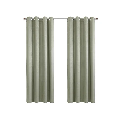 Thermaplus Paris 100% Blackout Window Treatment Grommet Curtain Panel for Bedroom Livingroom 52" x 108" Taupe