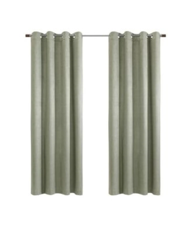 Thermaplus Paris 100 Blackout Window Treatment Grommet Curtain Panel For Bedroom Livingroom 52 X22 X 108 X22 Taupe