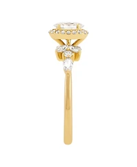 Macy's Diamond Halo Ring (1 ct. t.w.) in 14k Yellow Gold