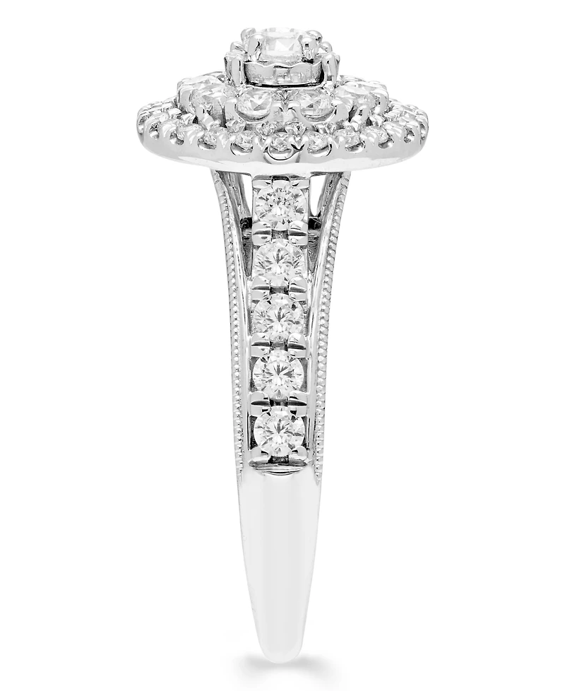Macy's Diamond Halo Ring (1 ct. t.w.) in 14k White Gold