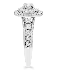 Macy's Diamond Halo Ring (1 ct. t.w.) in 14k White Gold