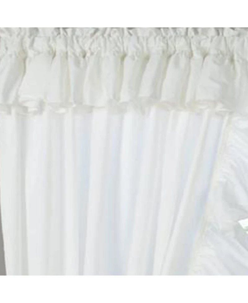 Ellis Curtain 2-Piece Ruffled Priscilla Window Curtain Panel Pair with ties