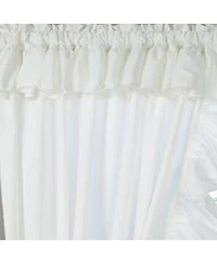 Ellis Curtain 2-Piece Ruffled Priscilla Window Curtain Panel Pair with ties