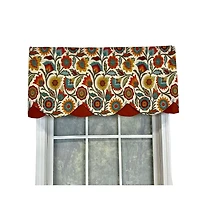 Rlf Home Fiesta Floral Petticoat Window Treatment High Quality Valance 3" Rod Pocket 50" x 15"