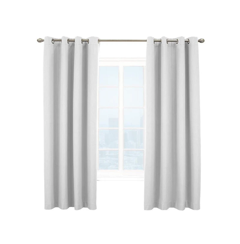 Thermaplus Commonwealth Kelly Grommet Dressing Window Curtain Panel - 52"x95", White