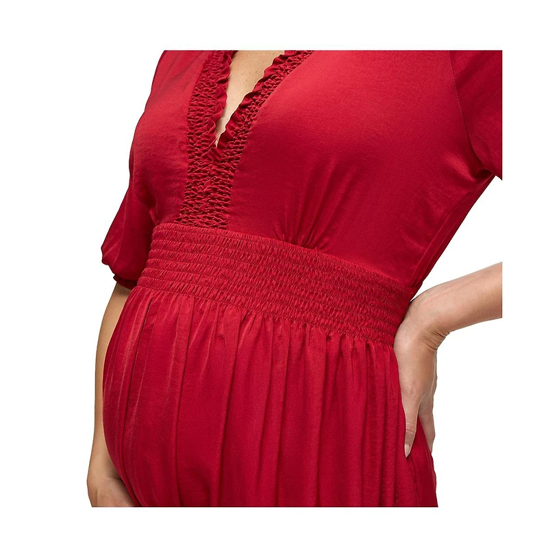 Ingrid + Isabel Maternity Deep V Short Dress