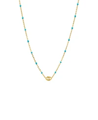 by Adina Eden Evil Eye Turquoise Beaded Necklace