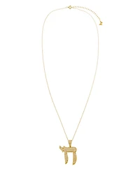 by Adina Eden Pave Large Gold Plated Chain Pendant Necklace