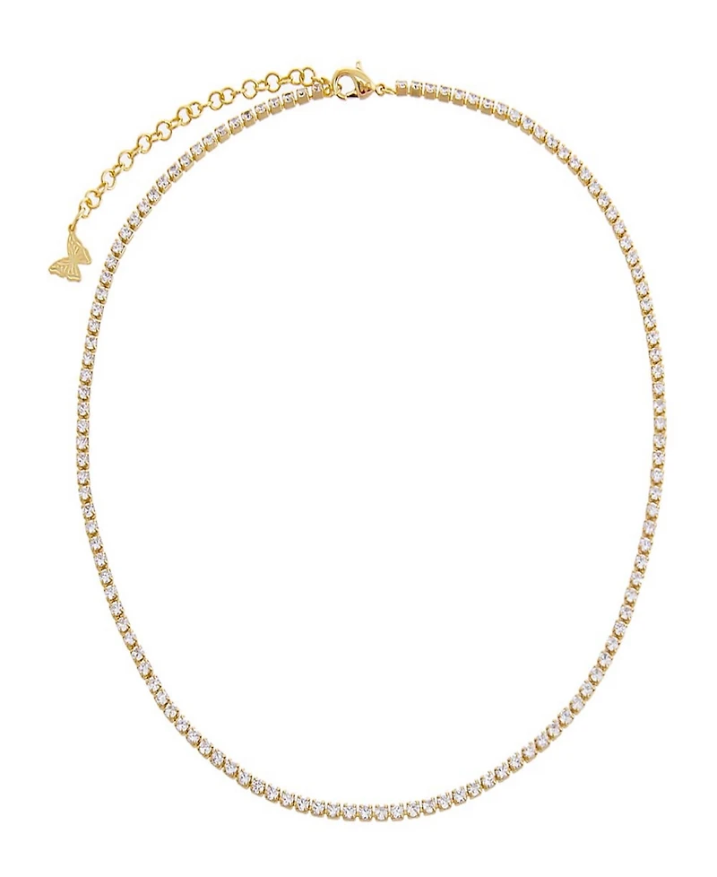 by Adina Eden Thin Gold Plated Tennis Choker