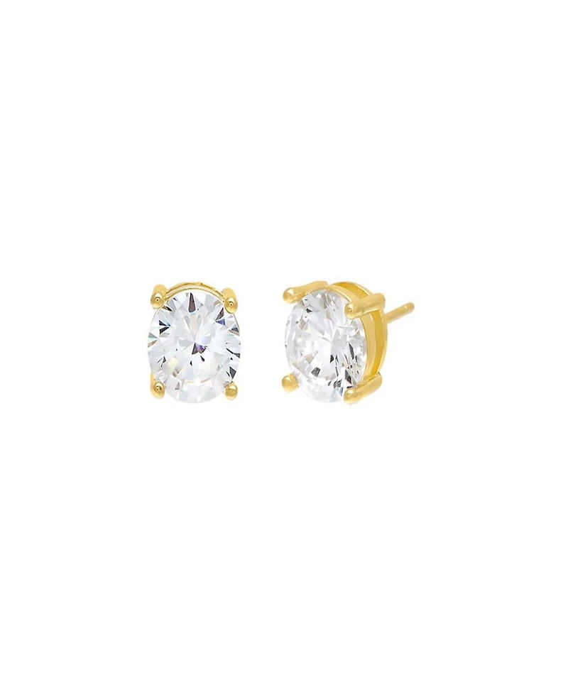 14K Gold over Sterling Silver Juliette Stud Earring