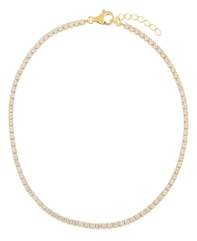 by Adina Eden Thin Gold Plated Tennis Anklet