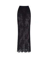 Milla Women's Sensual Semi-Sheer Floral Lace Maxi Skirt