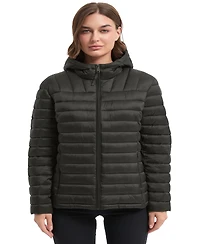 Hawke & Co. Women's Packable Quilted Hooded Puffer Jacket