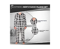Men's Notch Collar Fleece Pajama Set