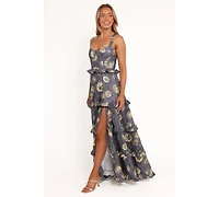 Petal and Pup Women's Lillee Tiered Maxi Dress - Lavender Floral