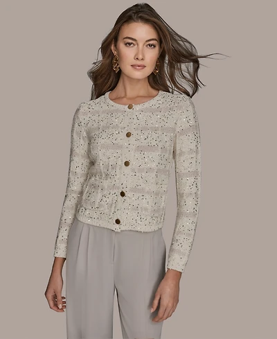 Donna Karan New York Women's Cable Cropped Jacket