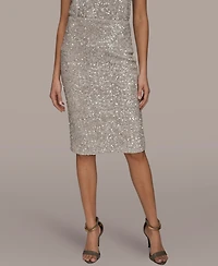 Donna Karan New York Women's Sequin Detail Midi Skirt
