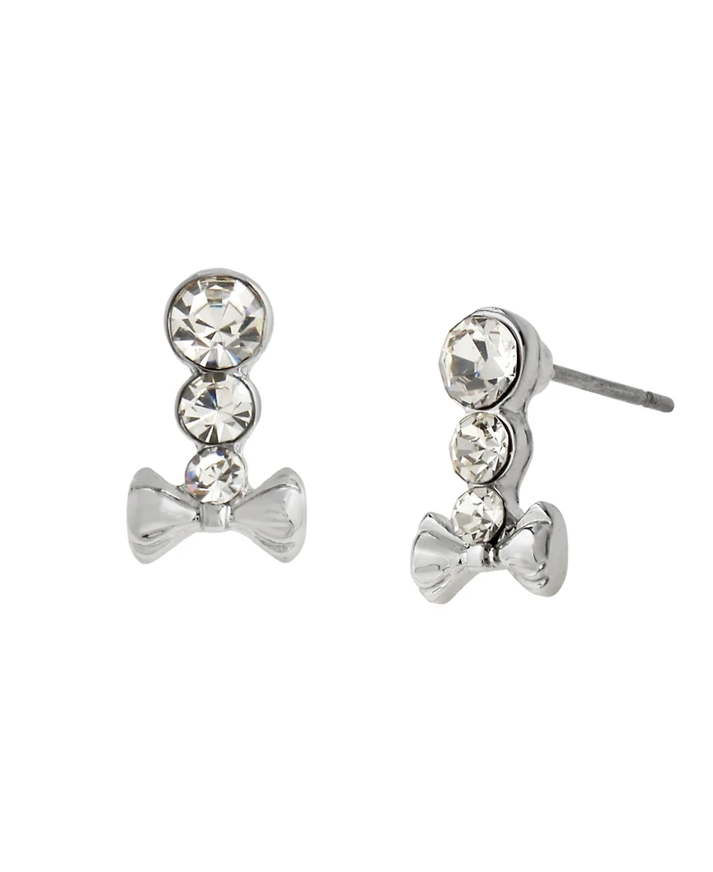 Steve Madden Faux Stone Bow Earrings