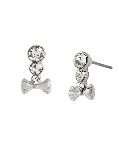 Steve Madden Faux Stone Bow Earrings