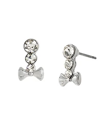 Steve Madden Faux Stone Bow Earrings