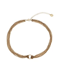 Steve Madden Gold Knot Layered Chain Necklace