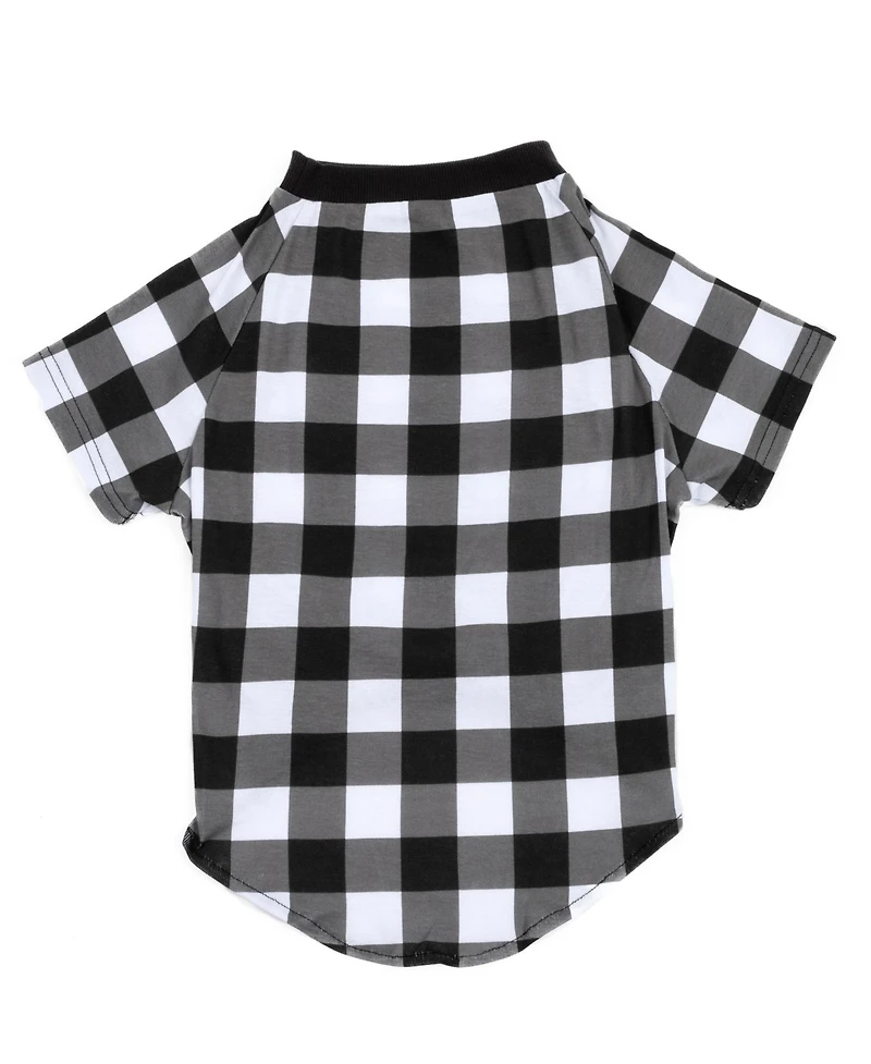 Leveret Big Dog Cotton Pajama Plaid Black and White