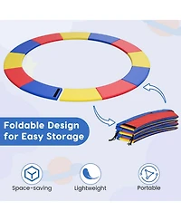Skonyon 15 Ft Trampoline Pad Replacement Safety Pad with Fixing Straps (Multicolor)