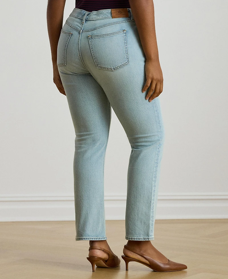 Lauren Ralph Puls Mid-Rise Straight Ankle Jeans