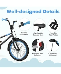 Sugift 18 Inch Kids Bike with Adjustable Handlebar and Saddle