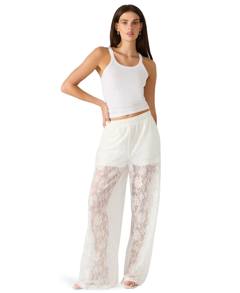 Steve Madden Women's Sedona Loose-Fit Mid-Rise Pants