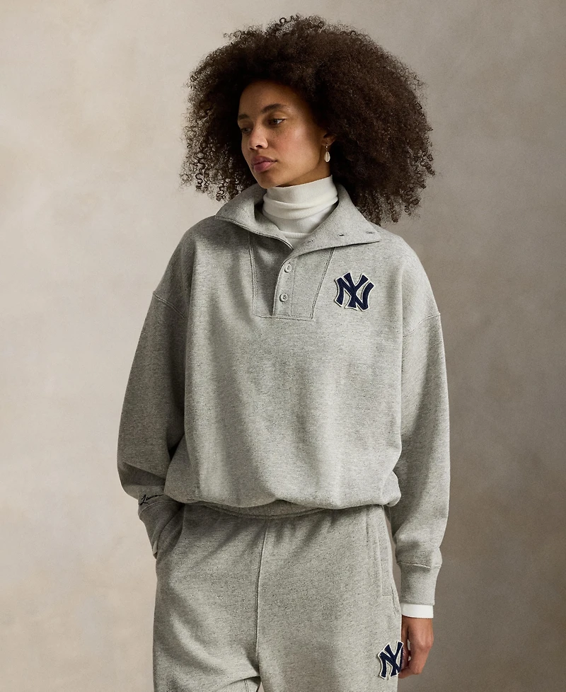 Polo Ralph Lauren Women's Vintage-Inspired Yankees Long Sleeve Pull-On Sweatshirt