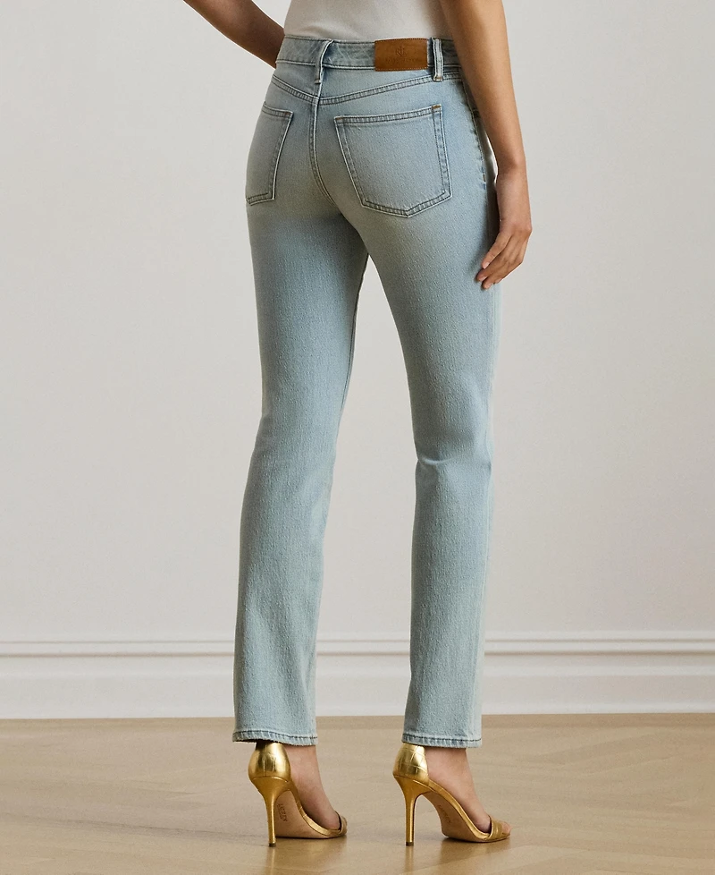 Lauren Ralph Women's Mid-Rise Straight Ankle Jeans