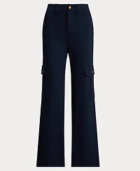 Lauren Ralph Women's Ponte Wide-Leg Cargo Pants