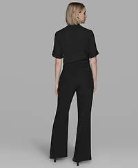 Karl Lagerfeld Paris Women's Flare Leg Pants