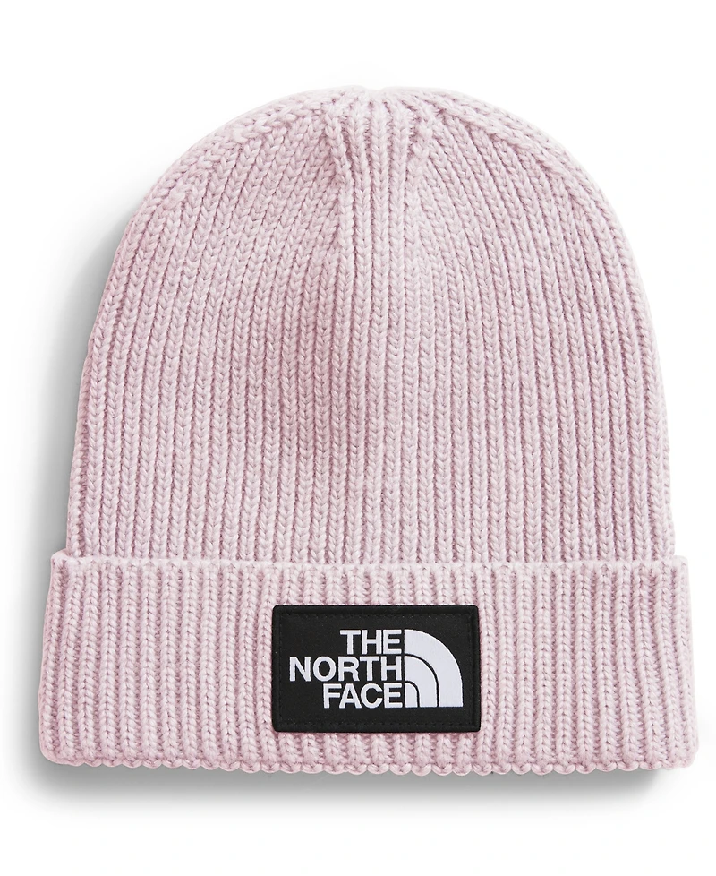 The North Face Girls 6-14 Box Logo Cuffed Rib-Knit Beanie