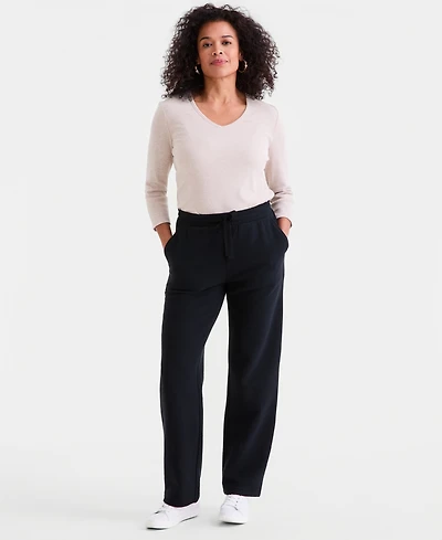 Style & Co Petite Ottoman-Stitched Drawstring Pants, Macy's Exclusive