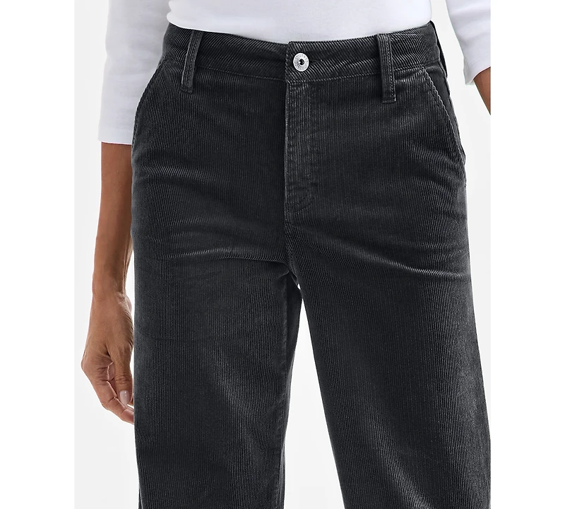 Style & Co Petite Mid Rise Wide-Leg Corduroy Pants, Macy's Exclusive