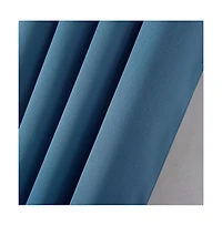 Olivia Gray Anchorage Blackout Single Grommet Curtain Panel 54x63", Blue