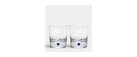 Orrefors Set of 2 Intermezzo Blue Double Old Fashioned Glasses