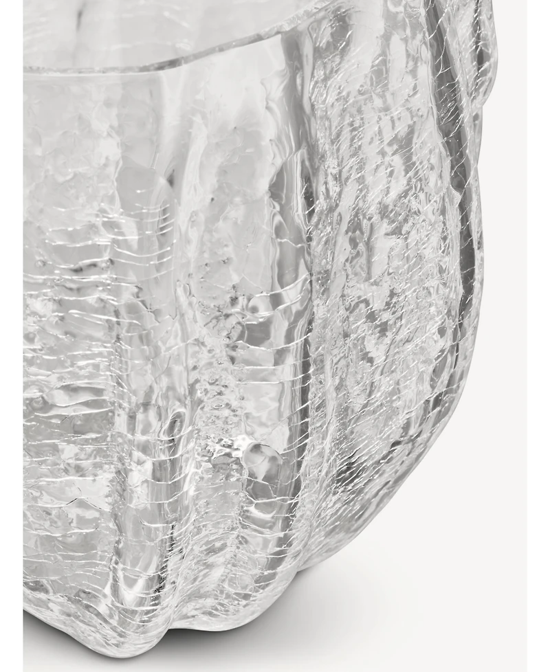 Kosta Boda Crackle Low Vase