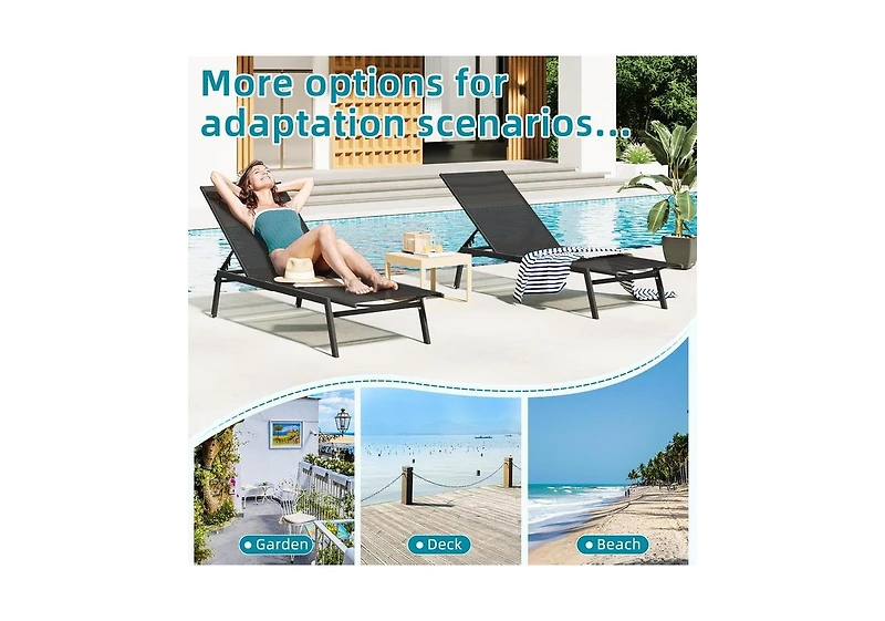 Aecojoy Patio Lounge Chairs, Outdoor Chaise