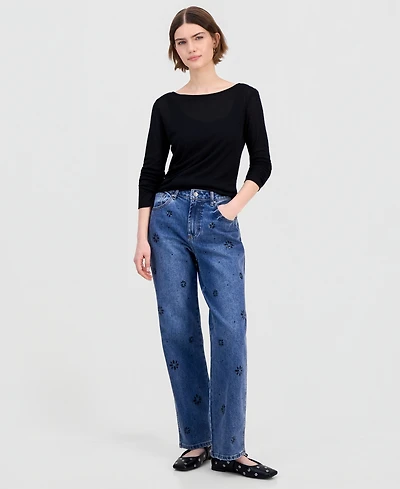 And Now This Women's Embellished Straight-Leg Jeans, Macy's Exclusive