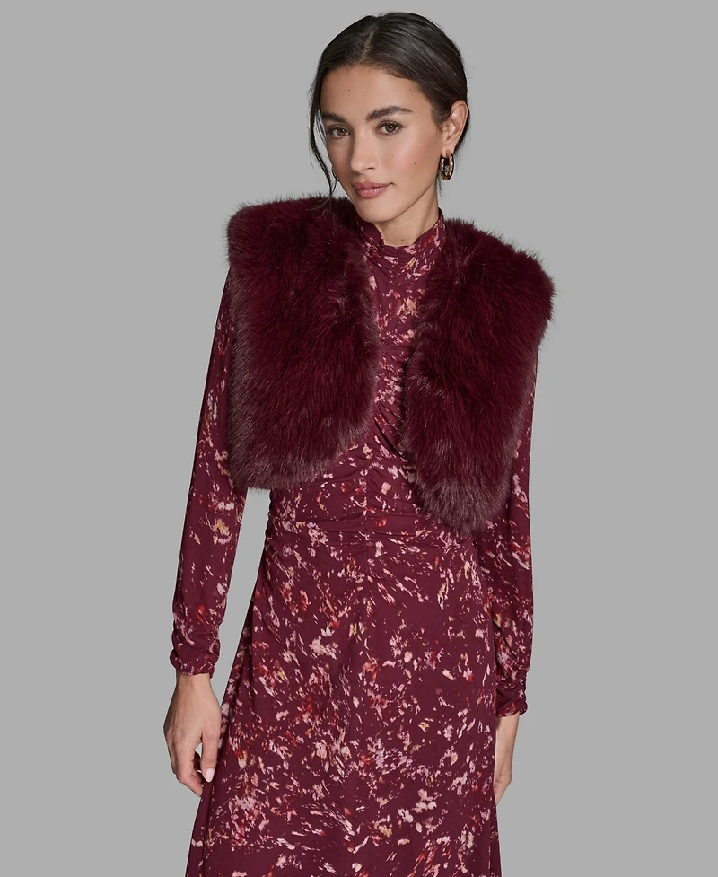 Bcbg Women's Sleeveless Cropped Shrug Jacket