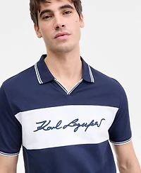 Karl Lagerfeld Paris Men's Johnny Collar Logo Polo Shirt